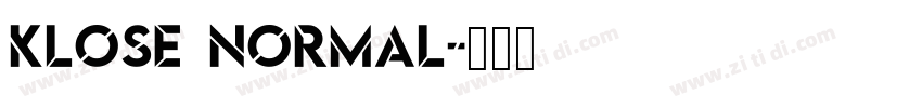 Klose Normal字体转换